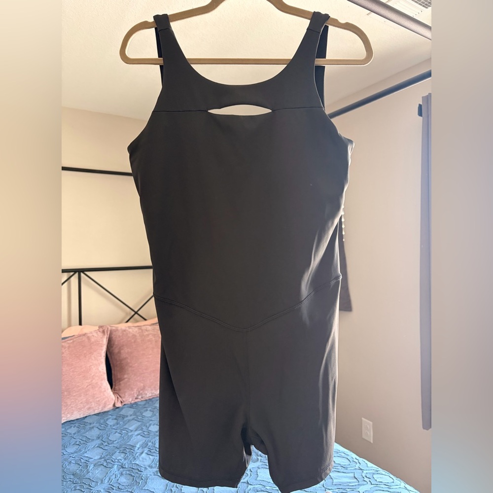 JoyLab Black Sleeveless Romper with Cutout
